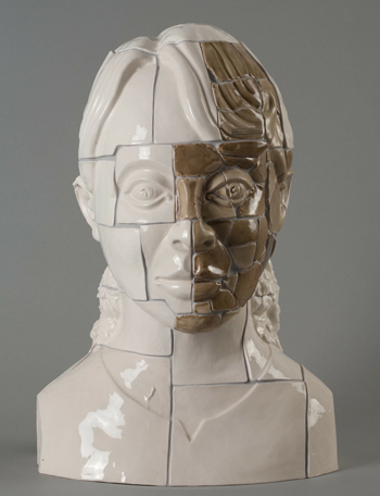 Fig 5. Restoration 1, Aung SanSuu Kyi, ceramic, 2011 (photograph Tony Richards).