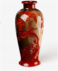 Dora Billington. Vase painted for Bernard Moore, c1910. Height 45.7cm, diameter 20.3cm. ©Victoria and Albert Museum, London